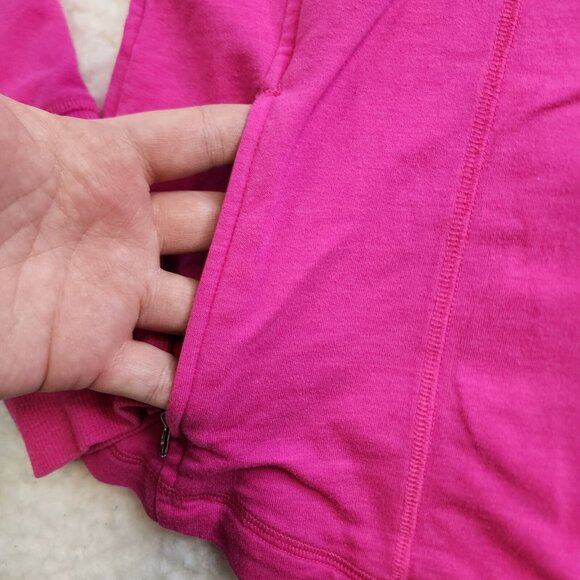 Champion Moto Hoodie Sweatshirt XL Bright Pink Thumbhole Full Zip Pockets Active - Picture 6 of 10